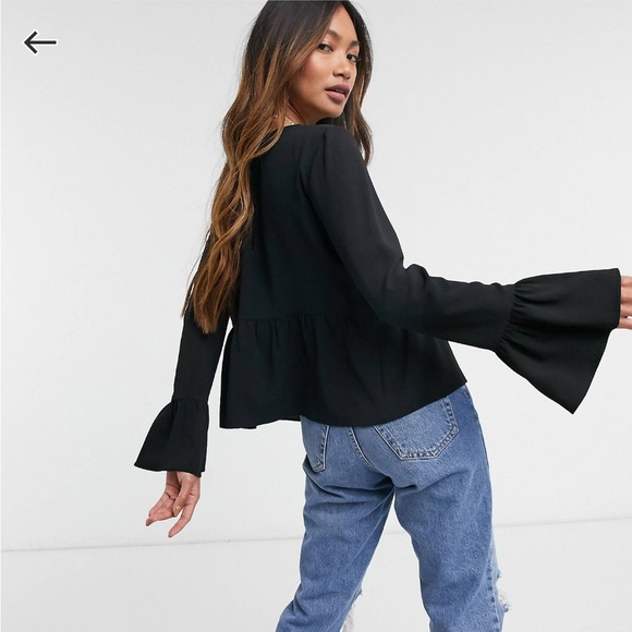 ASOS DESIGN Long Sleeve Smock Top - Picture 4 of 9